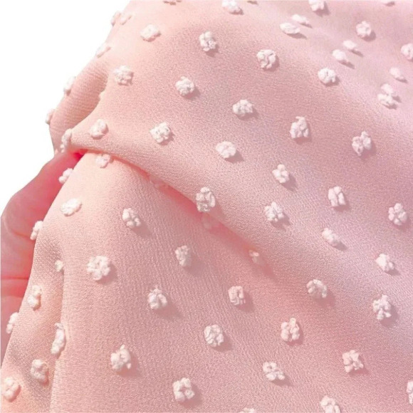 NWT Revolve Privacy Please Rasika Gown in Blush Pink Dotted Texture Size: Medium - Picture 5 of 11